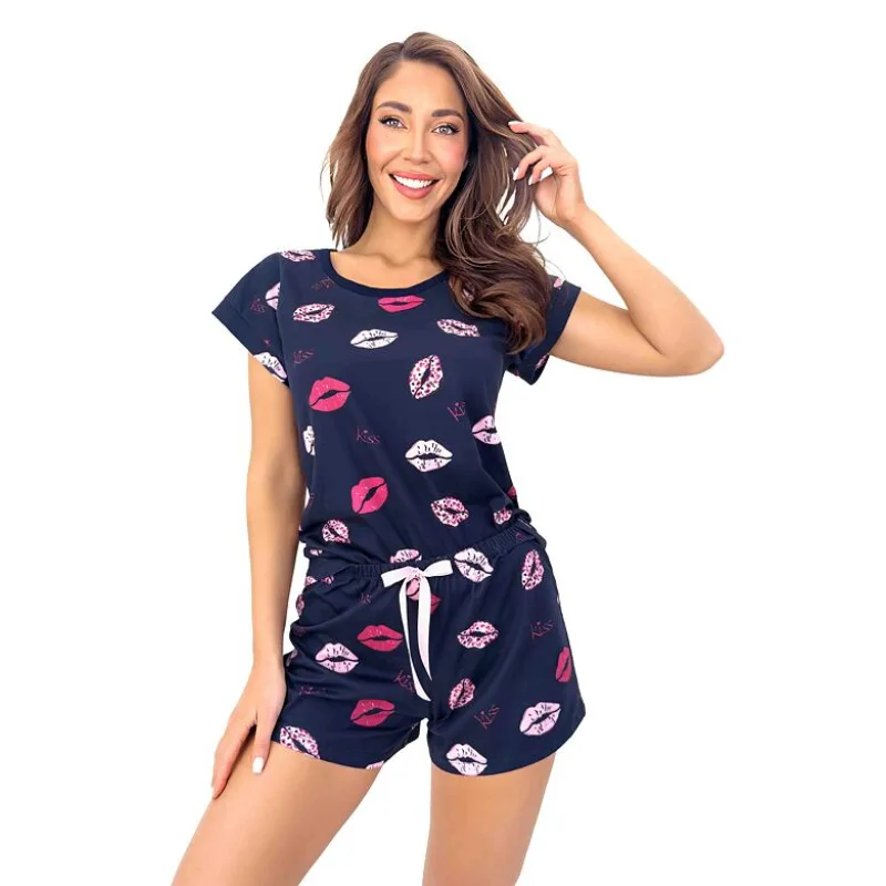 Dámske pyžamo Kiss Short s pusinkami M