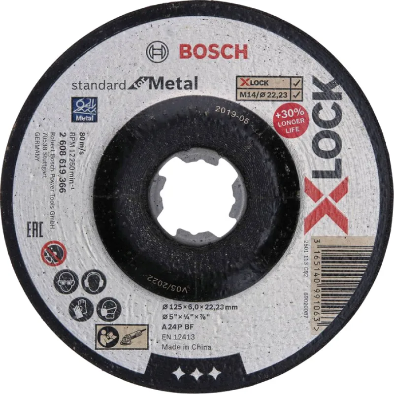 BOSCH X-LOCK Standart for Metal 125x6mm