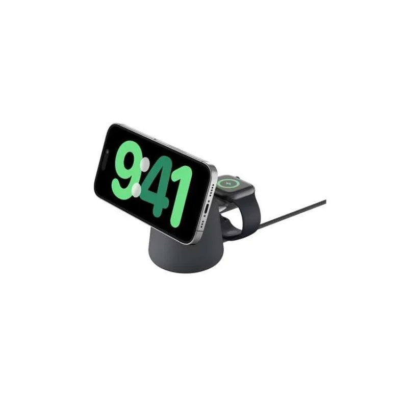 Belkin Boost Charge Pro 2-in-1 Wireless Charging Dock with Magsafe 15W - Charcoal (WIZ020vfH36)