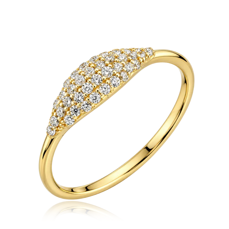 MINET Elegantní zlatý prsten se zirkonem Au 585/1000 vel. 55 - 1,65g JMG0430WGR55