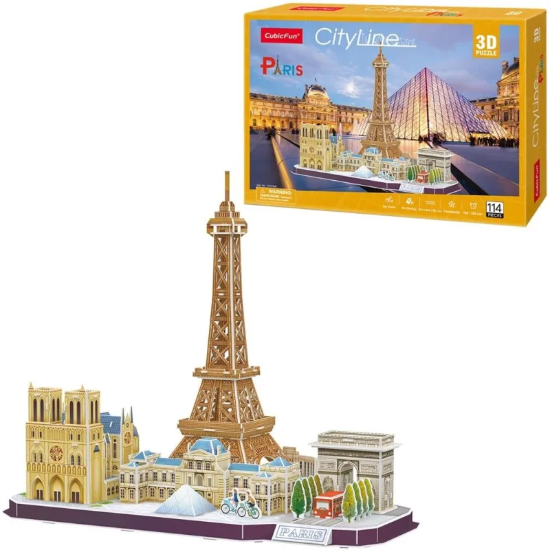 CubicFun 3D puzzle CityLine panoráma: Paríž 114 dielikov