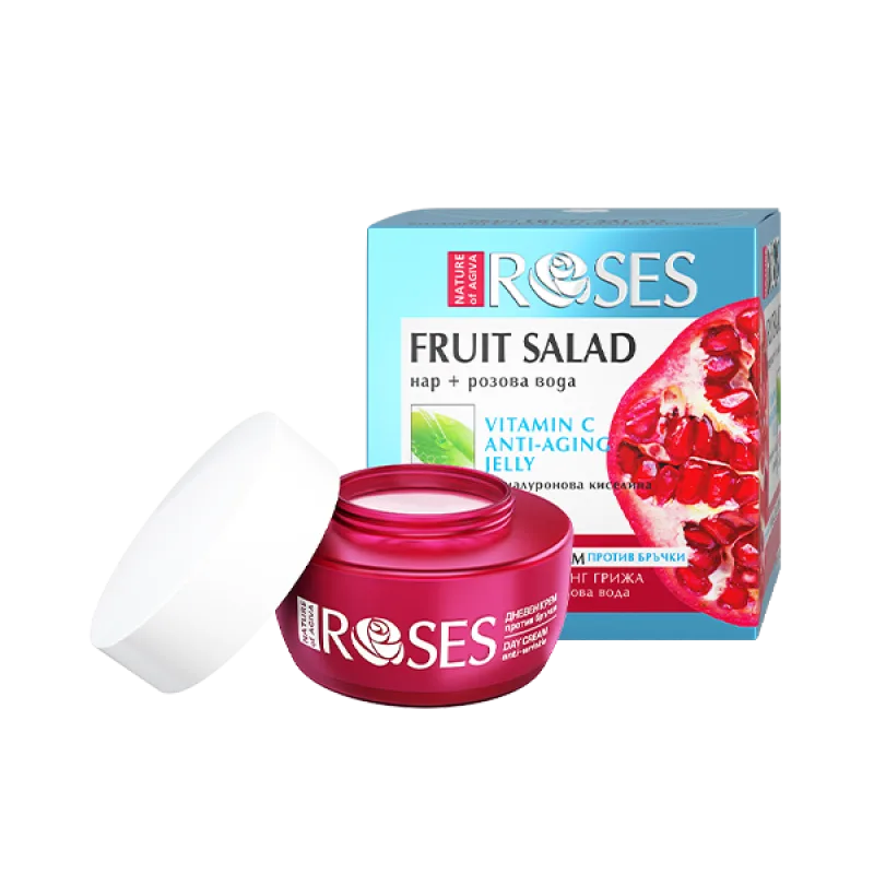 NATURE OF AGIVA FRUIT SALAD vitamín C gélový krém proti vráskam s extraktom z granátového jablka a ružovou vodou 50 ml -