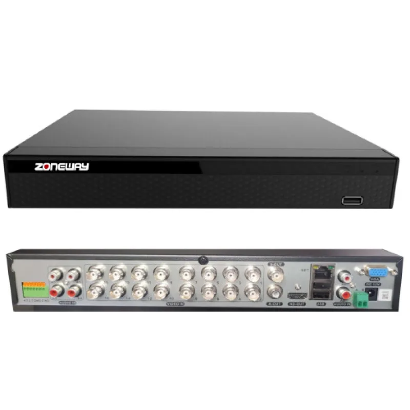 32CH IP / 16CH AHD 8MPx hybridní rekordér 4K XVR | ZONEWAY XVR3116