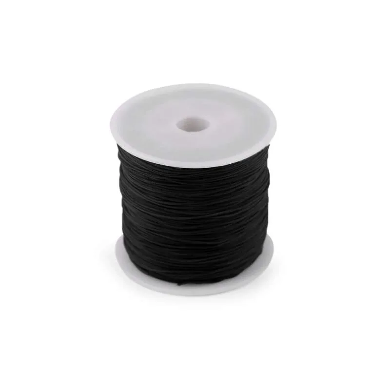 Polyesterová šnúrka PES 0,8 mm - čierna