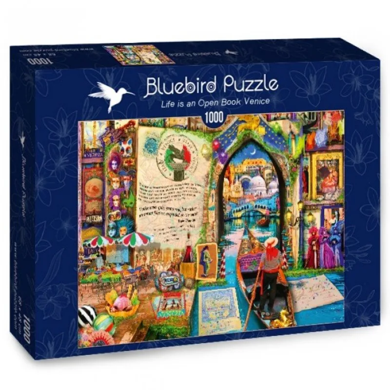 Bluebird Puzzle Život je otvorená kniha: Benátky 1000 dielikov