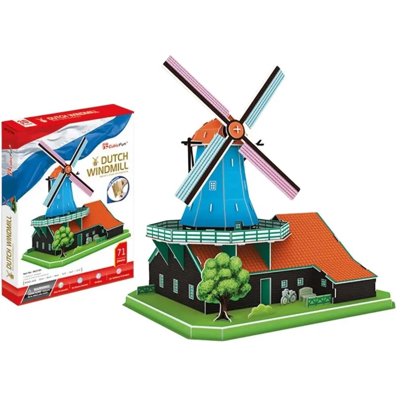 CubicFun 3D puzzle Holandský veterný mlyn 71 dielikov