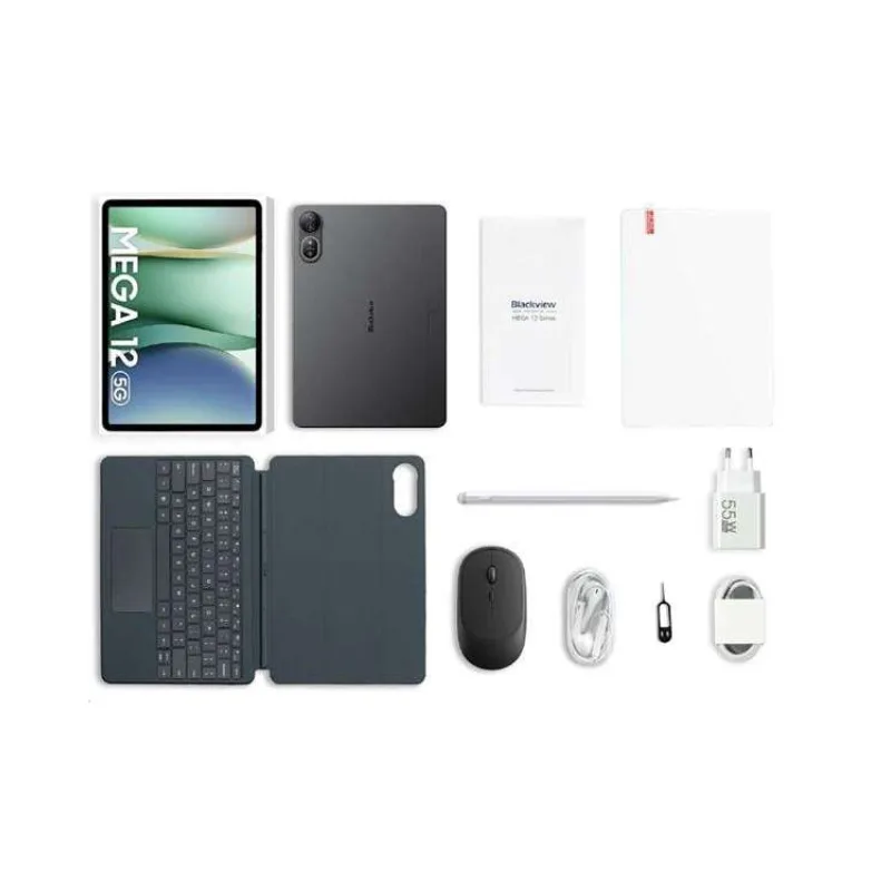 Blackview MEGA 12 SET 5G 12.2" FHD 2400x1600 120Hz 12GB+256GB MT Dimensity 7200 Octa-core 2.8GHz, IP68, vesmírne sivý (MEGA12_SG_EU)