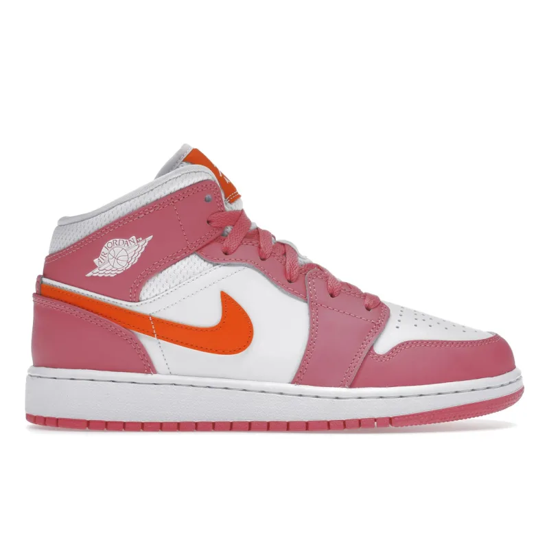 Jordan 1 Mid Pinksicle Safety Orange (GS) - 40