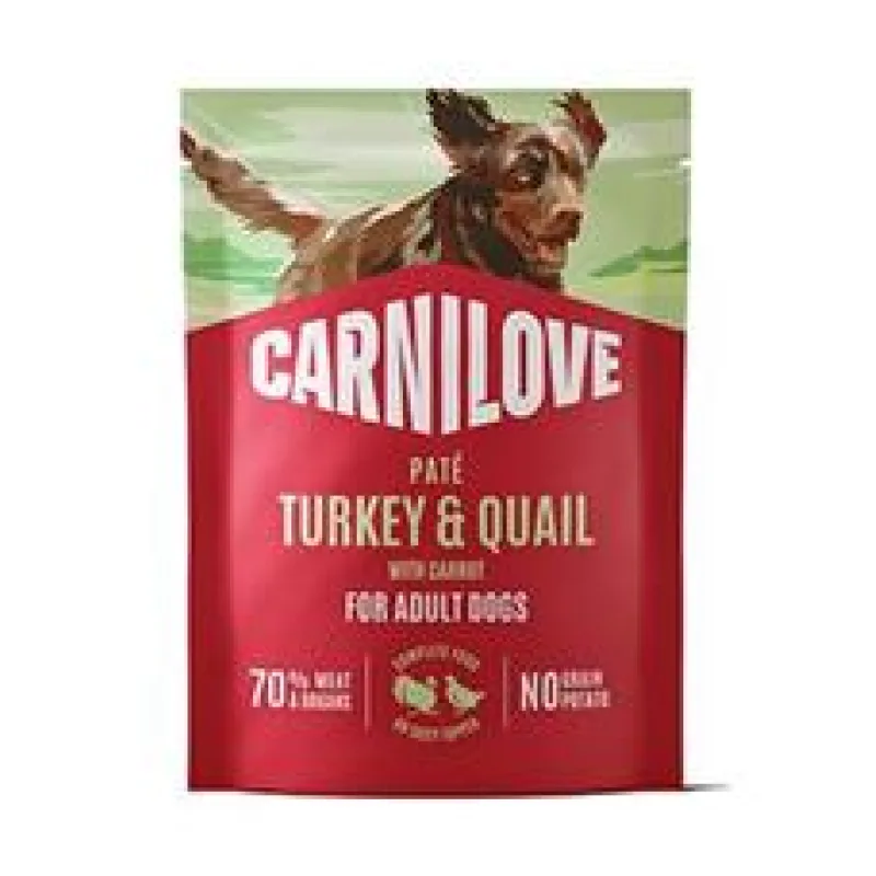 Carnilove Dog Pouch Paté Turkey&Quial+Carrot 300g