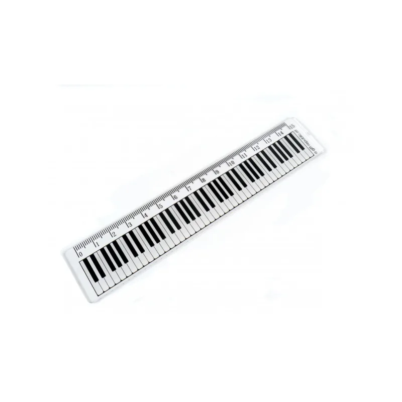 agifty Pravítko 15cm - klaviatura (průhledné)