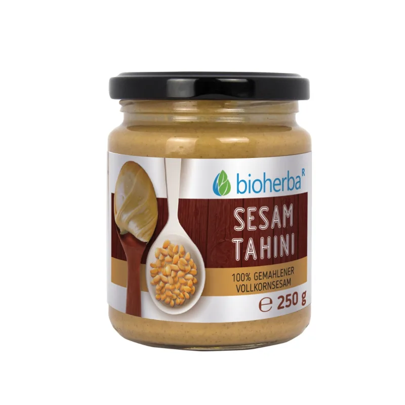 Bioherba 100 % sezamové tahini z mletého celozrnného sezamu – 250 g –