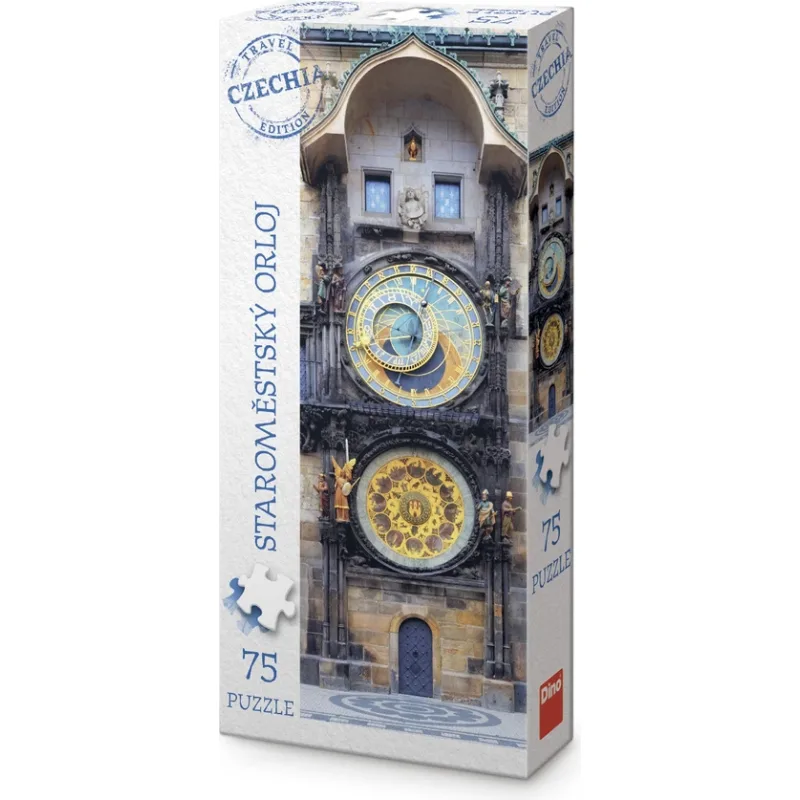 Vertikálne puzzle Dino 75 dielikov Travel Czechia: Staromestský orloj
