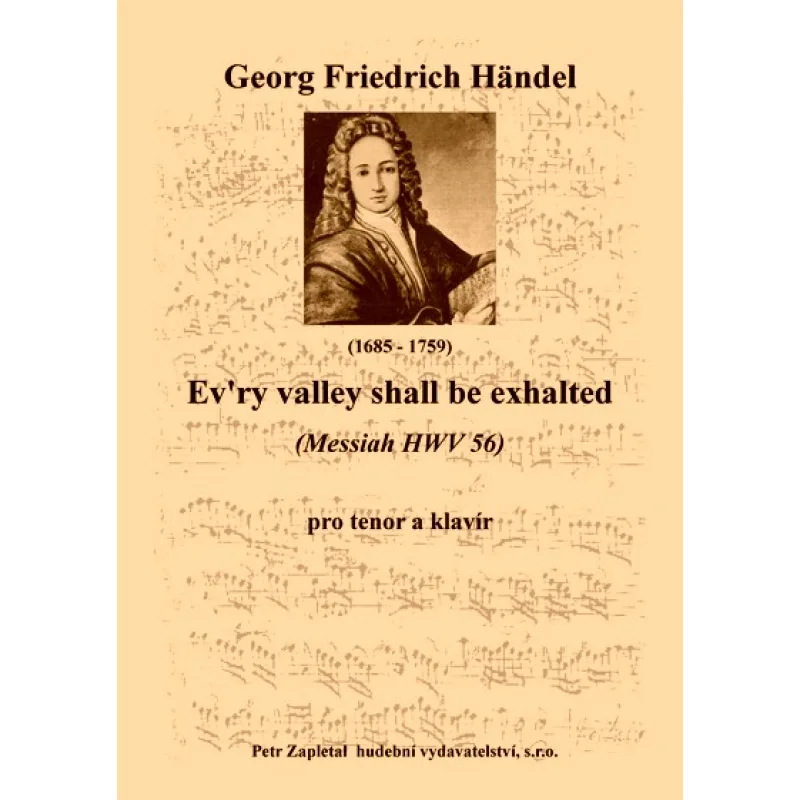 NotaNota Every valley shall be exhalted (Messiah HWV 56) - klavírní výtah