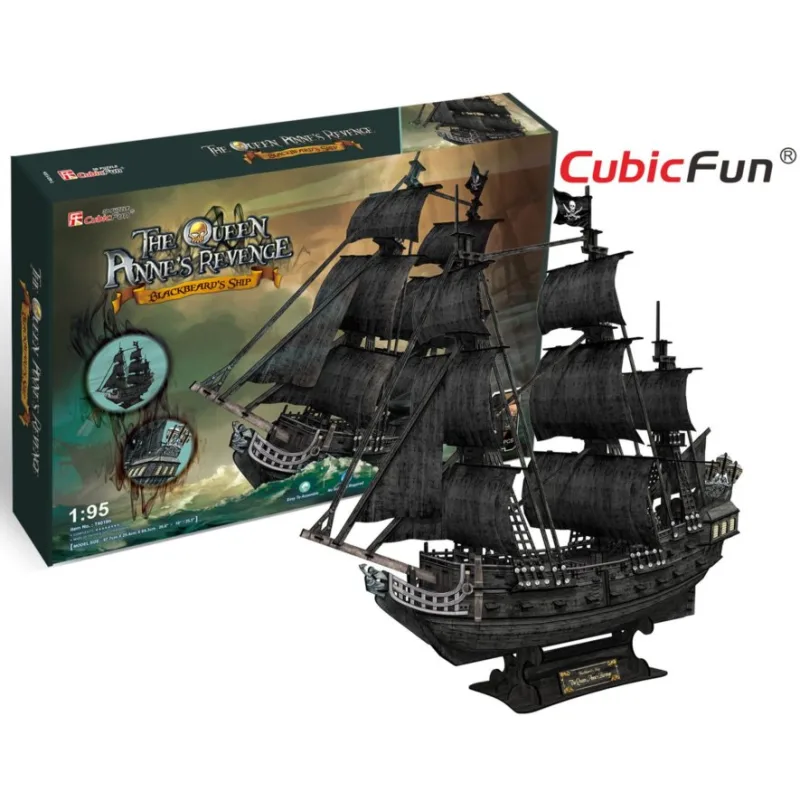 CubicFun 3D Puzzle Plachetnica Queen Anne's Revenge 328 dielikov