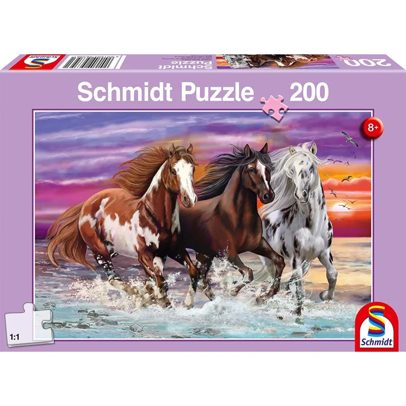 Schmidt Puzzle Trojica divokých koní 200 dielikov