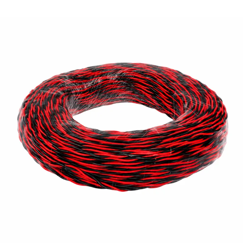 Kabel kroucený 2x 0,8 mm, červená/černá, 100 m bal 31214