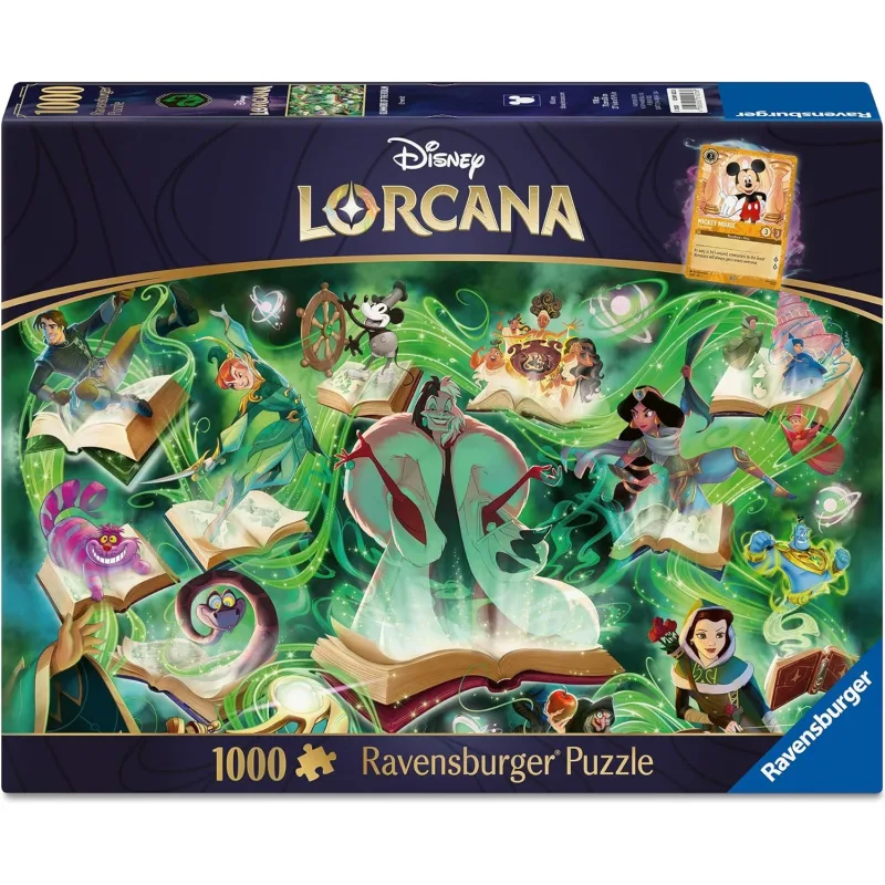 Puzzle Ravensburger 1000 dielikov Disney Lorcana Glimmers of the Realm: Emerald