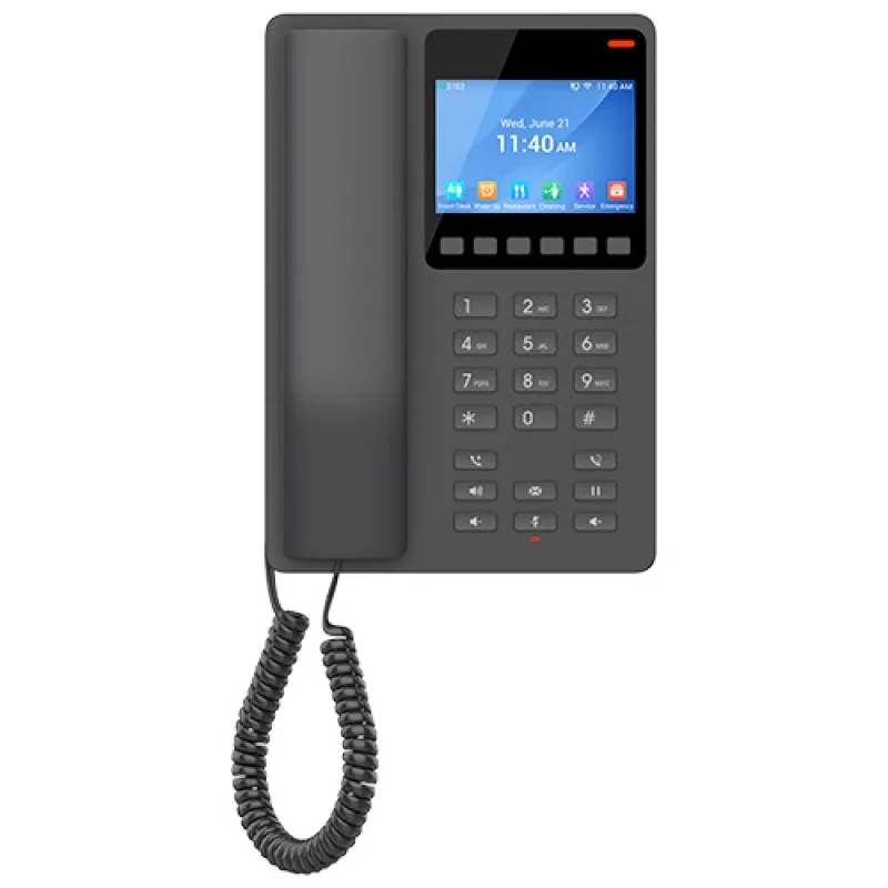 Grandstream GHP631W SIP WiFi hotelový telefon s displejem, černý GHP631W