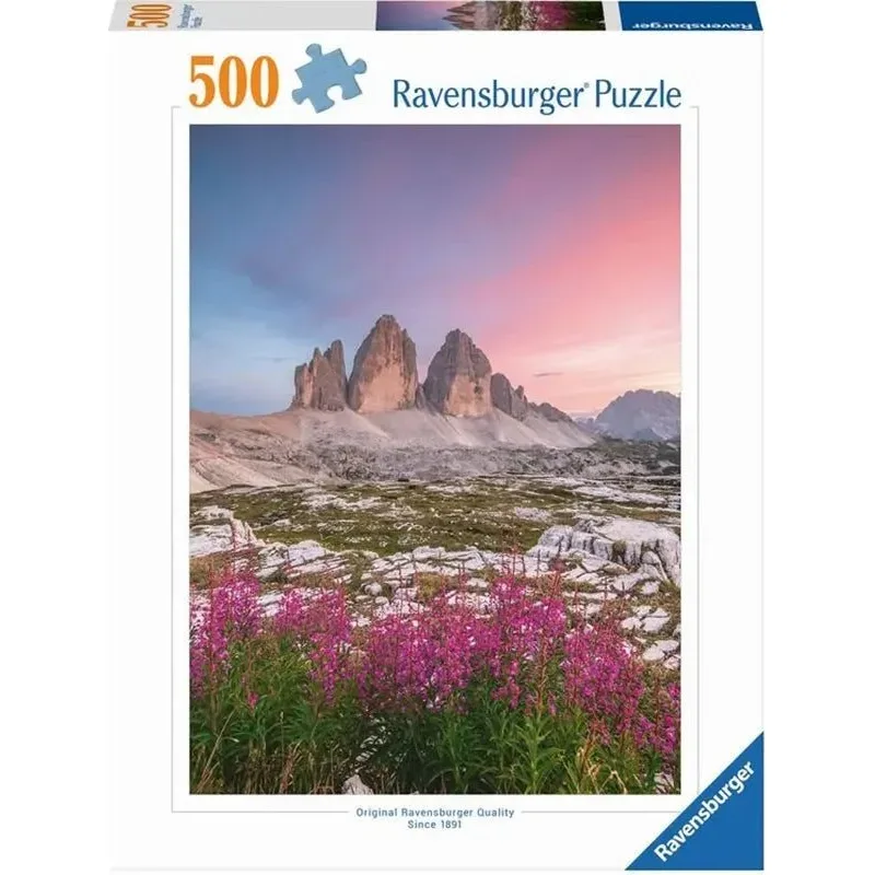 Puzzle Ravensburger 500 dielikov Tri veže Lavareda, Dolomity
