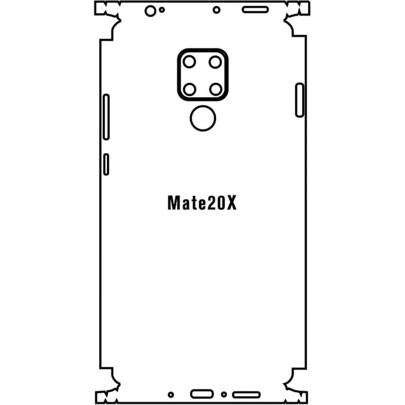 Sunshine Huawei Mate 20 X Zadná Hydrogél ochranná fólia Strih: Zadná časť a rám 1, Typ fólie: Matná
