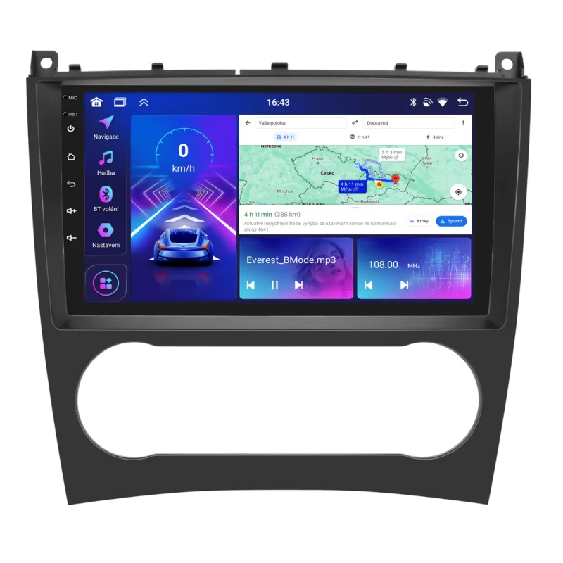 Bmode 2DIN autorádio BEX227 Android, Mercedes-Benz C W203 / CLC W203 / CLK W209 BEX-UN06M/A7624