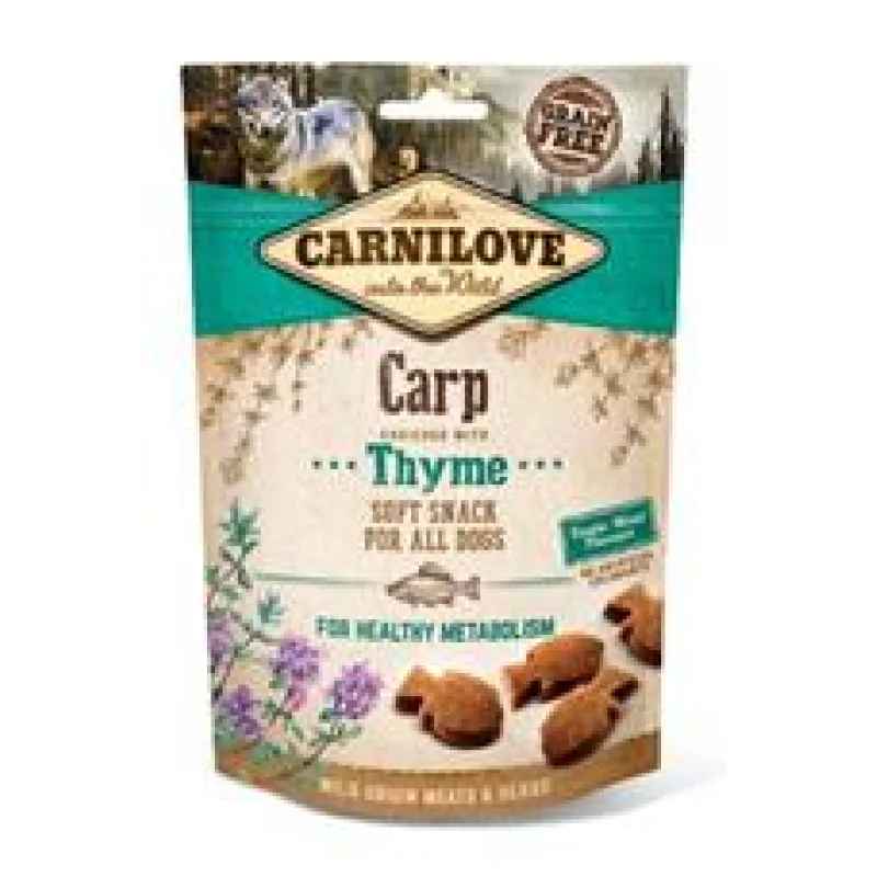 Carnilove Dog Semi Moist Snack Carp&Thyme 200g - exp. 04/26 - 2 ks skladem