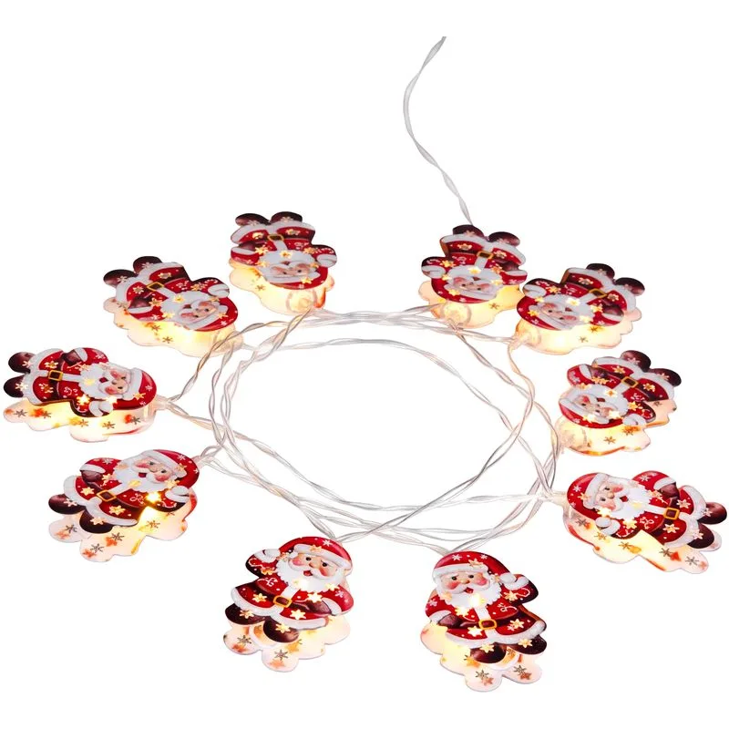 Reťaz MagicHome Vianoce, Santovia, jednoduché svietenie, 10xLED teplá biela, 2xAA, IP20, L-1,35 m
