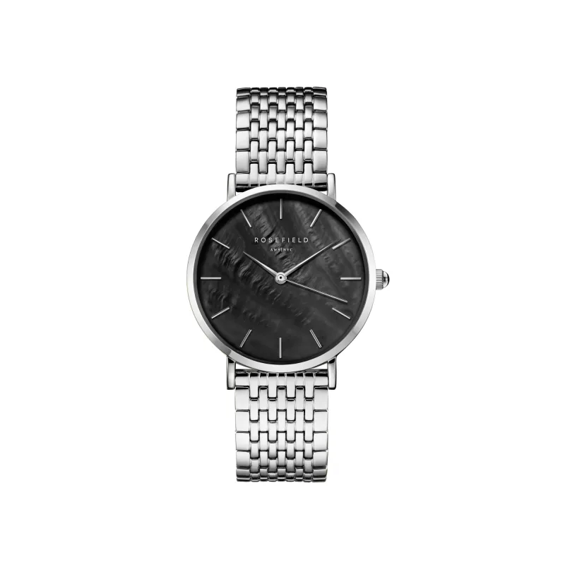 Rosefield Upper East Side Black Silver dámske hodinky UBSSS-U36