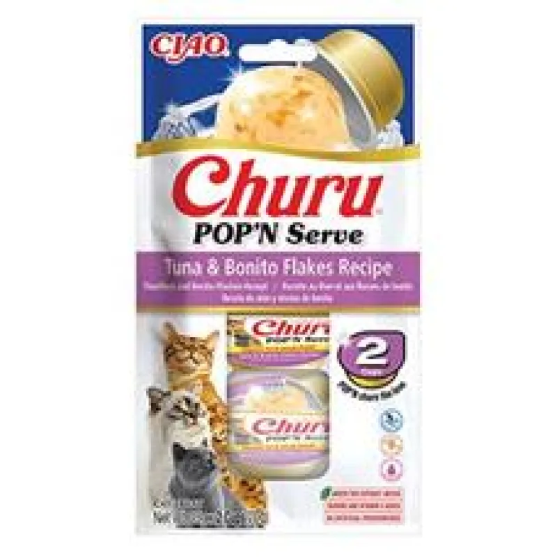 Churu Cat POP’N Serve Tuna&Bonito Flakes Recipe 2x35g