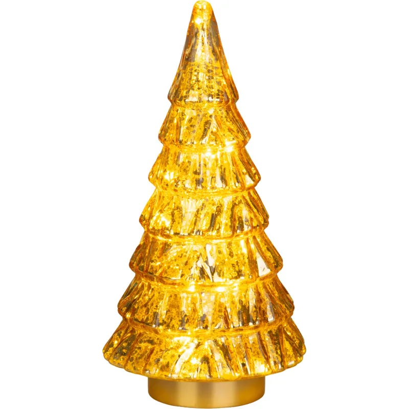 Dekorácia MagicHome Vianoce, Stromček, 12xLED teplá biela, 2xAA, IP20, 13x13x28 cm