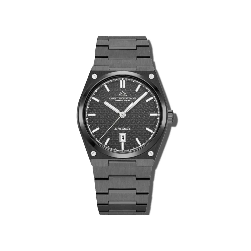 Christophe Duchamp Attitude Auto - Black Dial & 316L Stainless Steel Strap CD8801-05 - OS