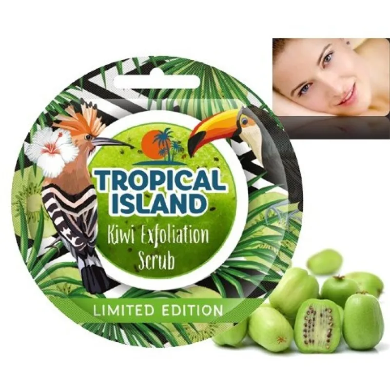 MARION Face Tropical Island Kiwi Exfoliation Scrub 10g - peelingový pleťový gél