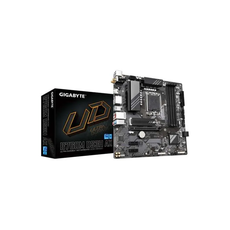 Gigabyte B760M DS3H AX , Intel B760, LGA1700, 4xDDR5, mATX (B760M DS3H AX#baz)