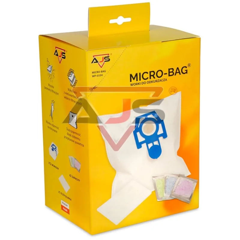 AJS Micro S-BAG vrecká do vysávača Zelmer Clarris, Cobra, Elf – 12 ks + filter + 3 vône