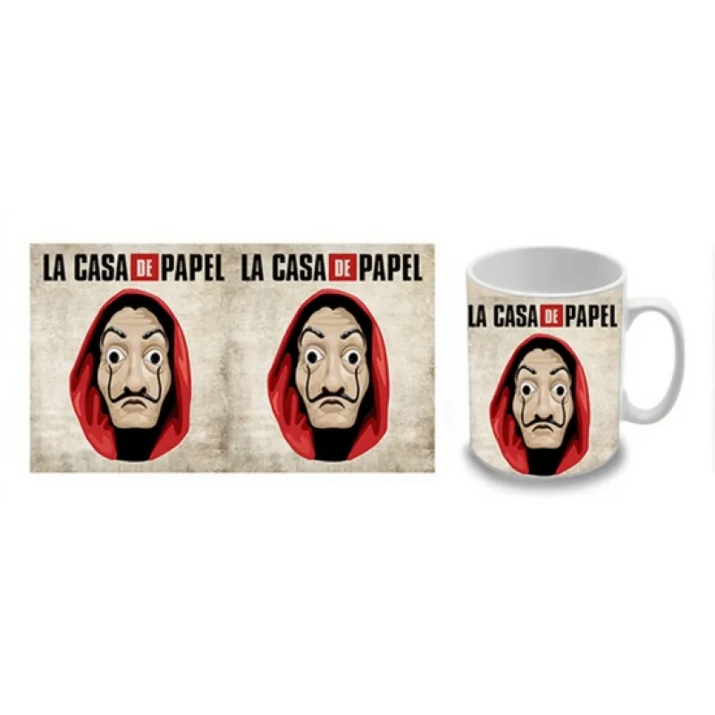 La Casa de Papel (Papierový dom) - Mask and Logo (hrnček)