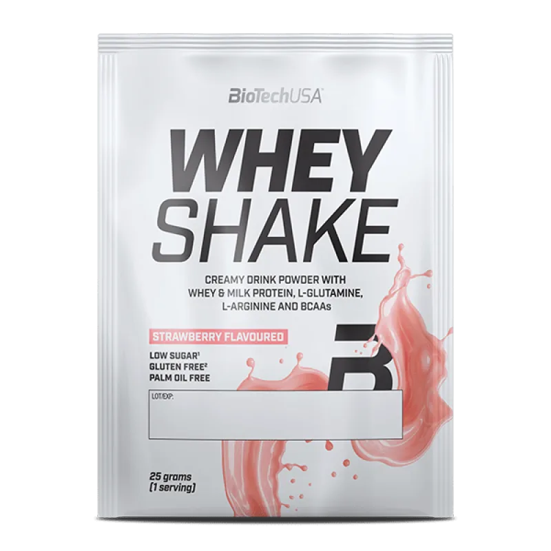 Whey Shake 25 g - BioTech USA Príchuť: Jahoda