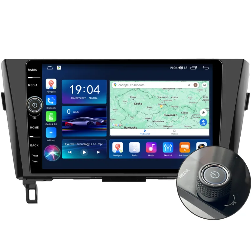 Everest 2DIN autorádio EVE81 Android, Nissan Qashqai II / X-Trail III EVE-UN06/A7373