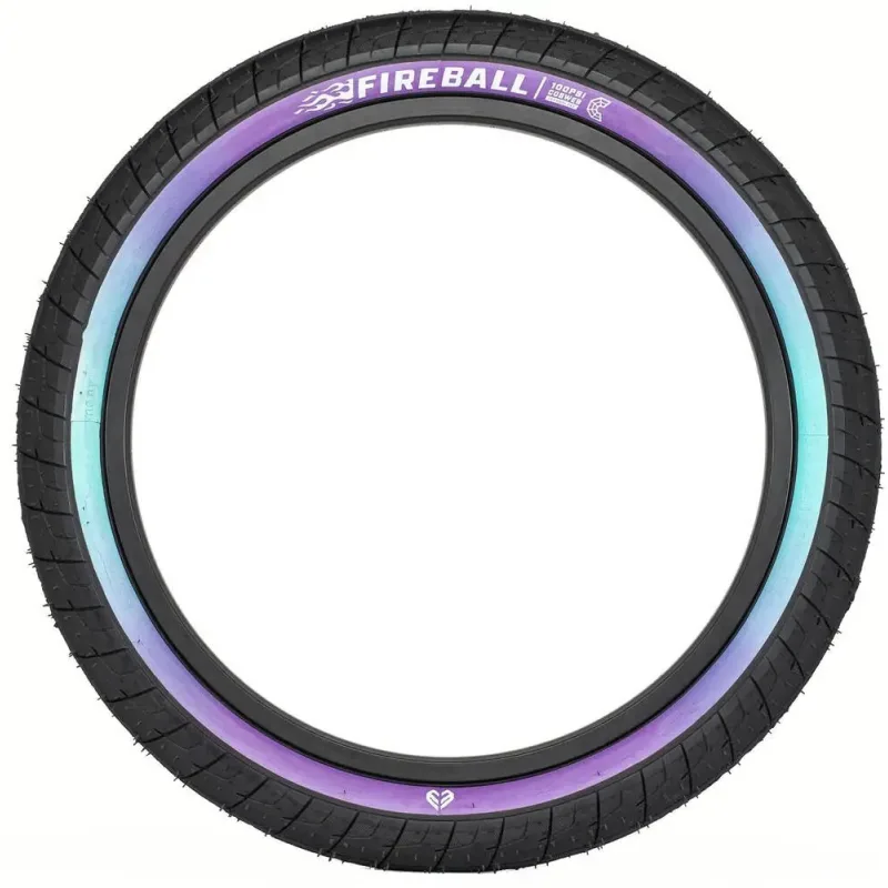 Eclat Fireball BMX Plášť (2.3"|Black/Purple Teal Fade)