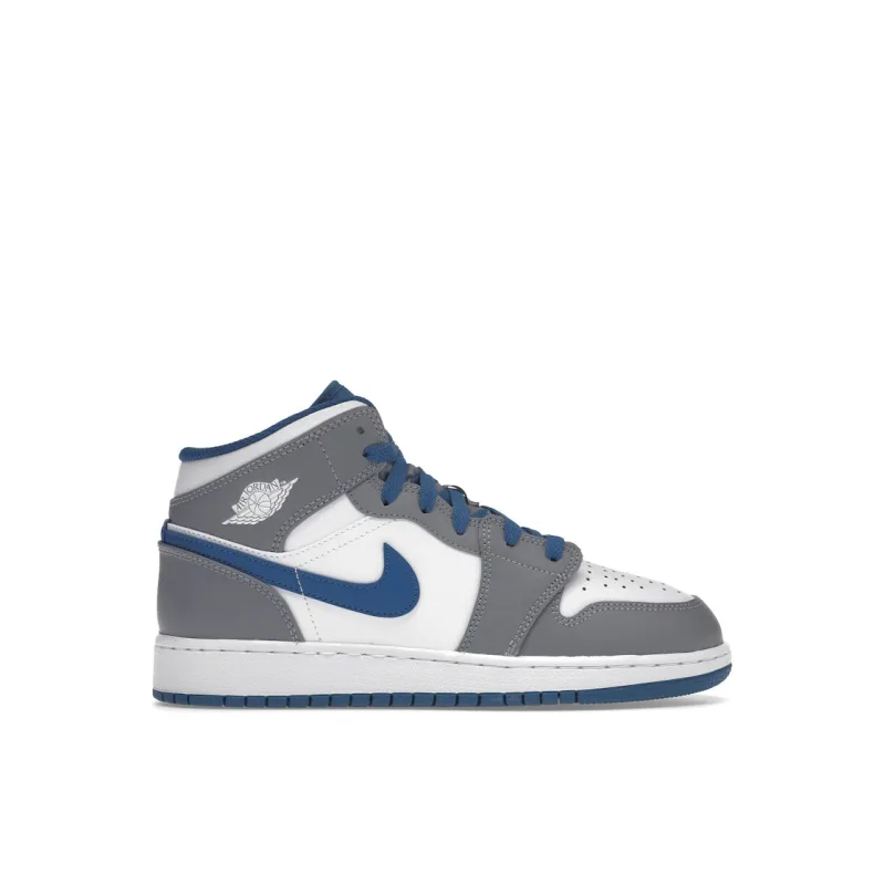 Jordan 1 Mid True Blue Cement (GS) - 37.5