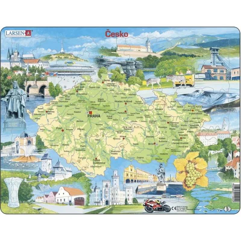 Deskové puzzle Larsen Česká republika a zajímavosti 78 dílků