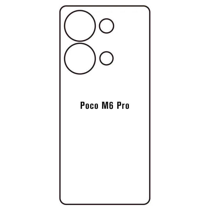 Sunshine Xiaomi Poco M6 Pro Zadná Hydrogél ochranná fólia Strih: Zadná časť 1, Typ fólie: Číra