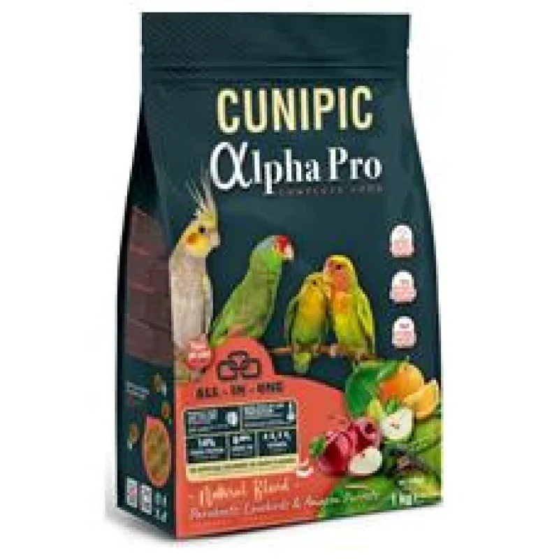 Cunipic Alpha Pro papoušek střední Natural 1 kg
