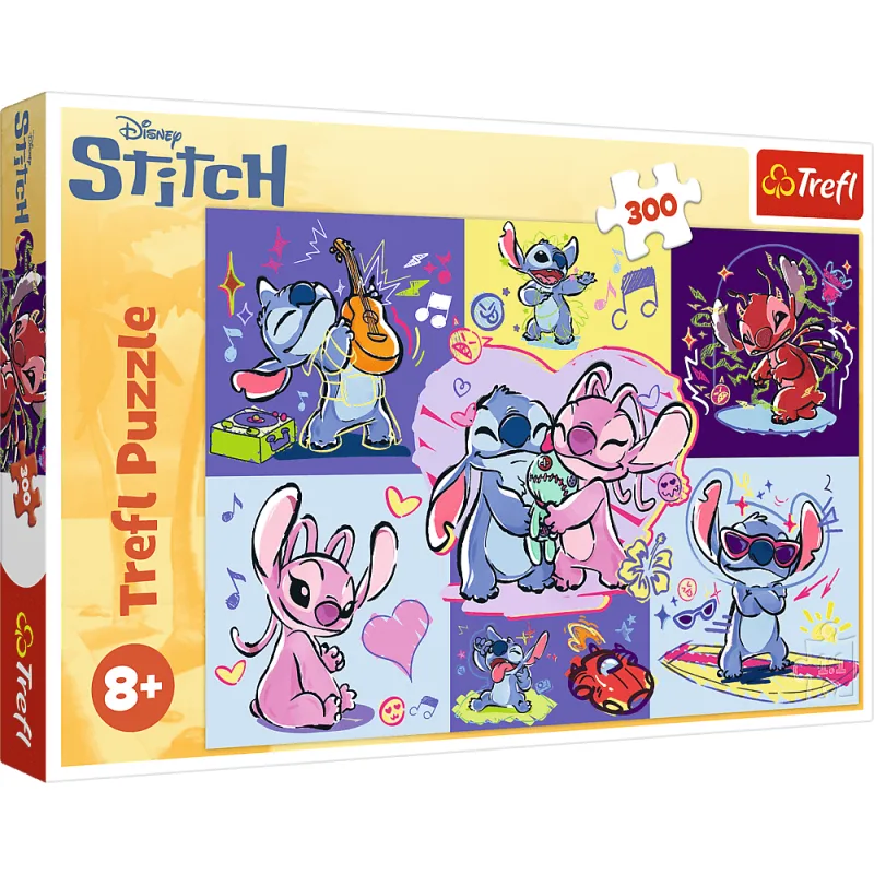 Puzzle pre deti Trefl 300 dielikov Bláznivý Stitch