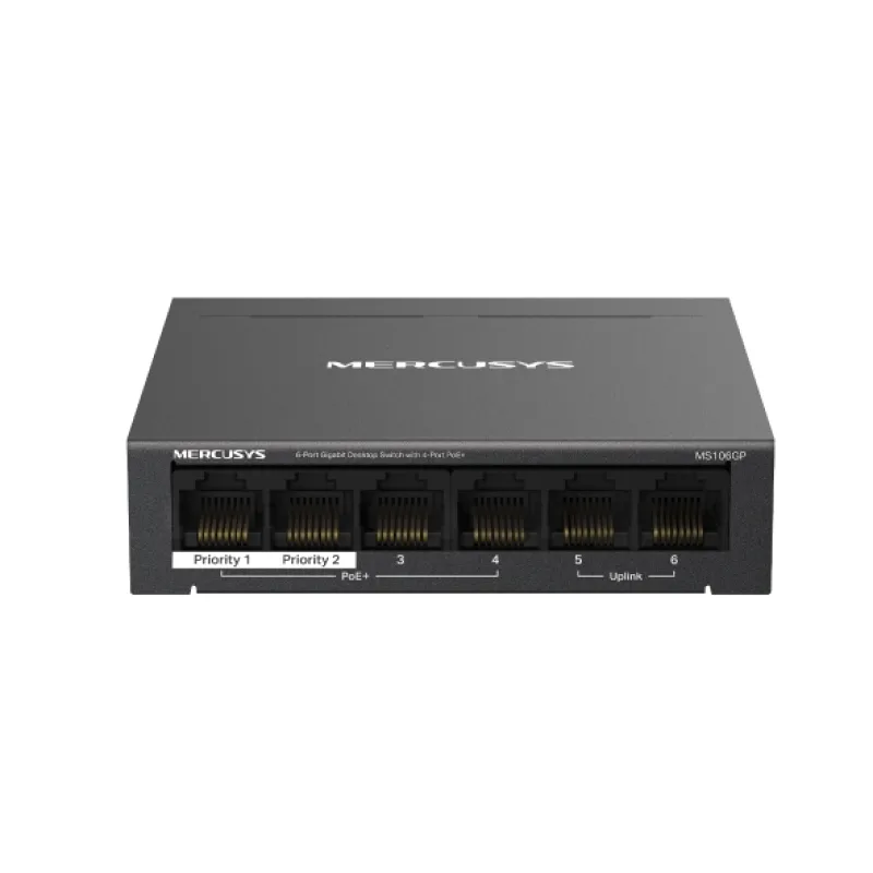 Mercusys MS106GP 6xGb desktop switch 4xPoE+ MS106GP
