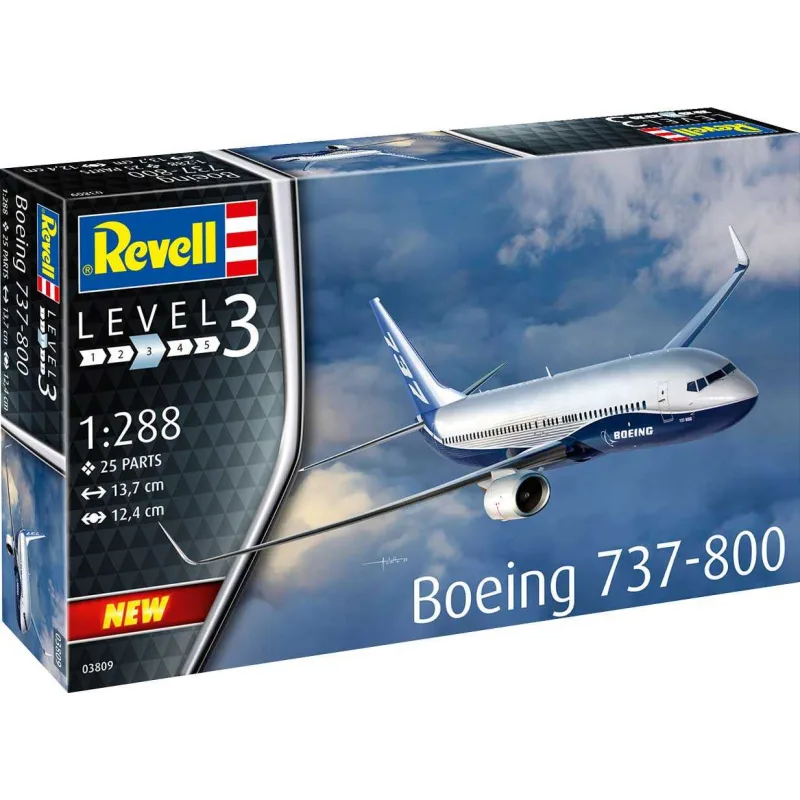 Revell Plastic ModelKit lietadlo 03809 - Boeing 737-800 (1:288)
