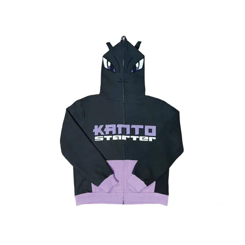 Kanto Starter Psystrike Full Zip Hoodie Black/Purple - XXL
