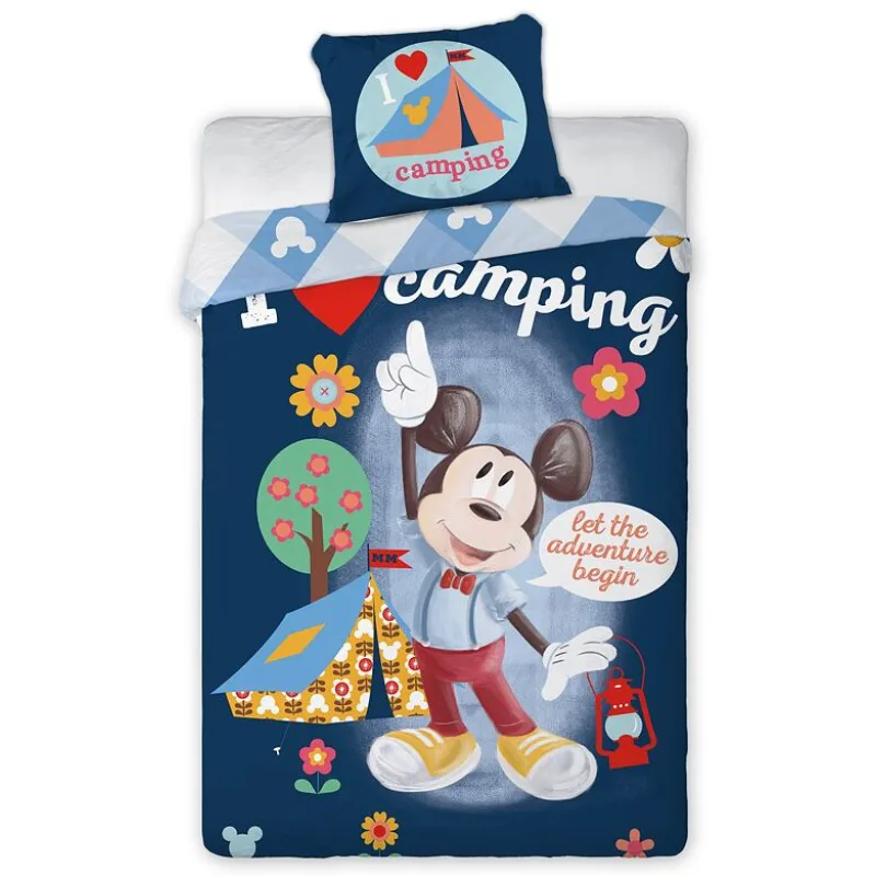 Detské obliečky Myšiak Mickey v kempe 140x200, 70x90