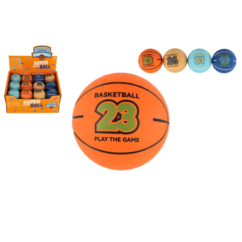 Teddies Loptička extrémne skákacia basketbalová pena 6cm 4 farby