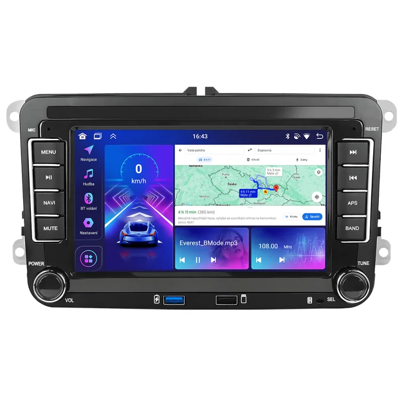 Bmode 2DIN autorádio BW70 Android s GPS - Výstavní Varianta: RAM 4GB, ROM 64GB 4674/RAM