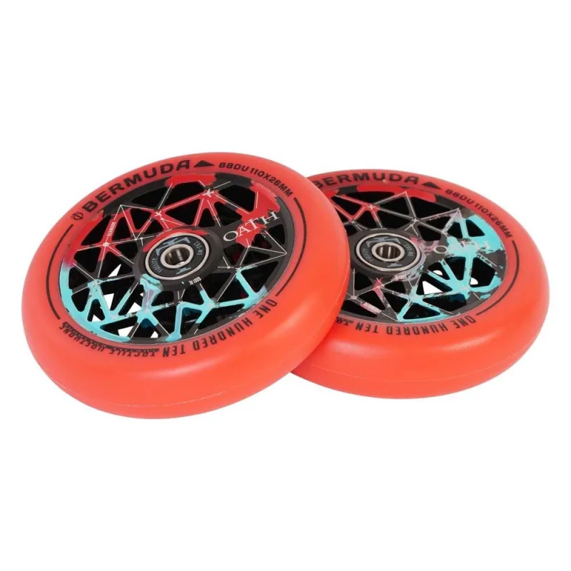 Kolieska Oath Bermuda 110mm Black/Teal/Red 2ks
